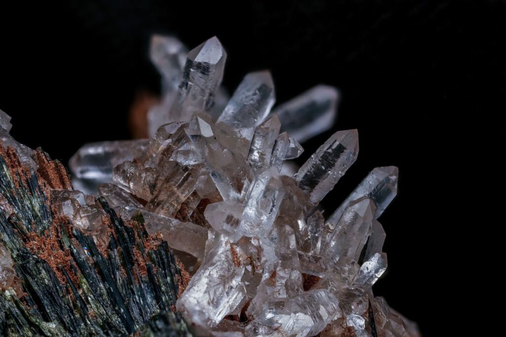 Close-up of mineral crystals