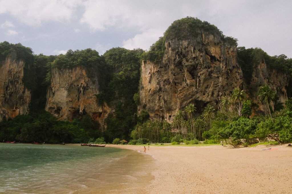 Ton Sai beach and cliffs in Krabi