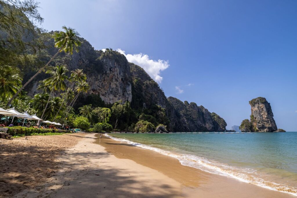 Limestone cliffs above Ao Nang Beach, Krabi